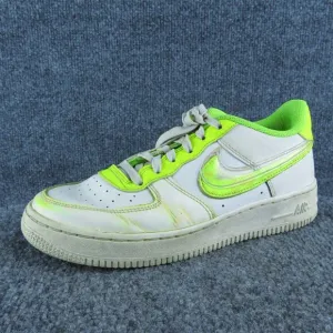 Nike Boys Sneaker Shoes Sz Y 5 Medium Athletic‎ White Leather Lace Up