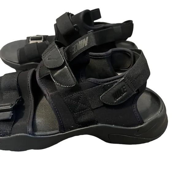 Nike CANYON Street Style Sport Sandals, Triple Trail Hiking Water Shoes, Black