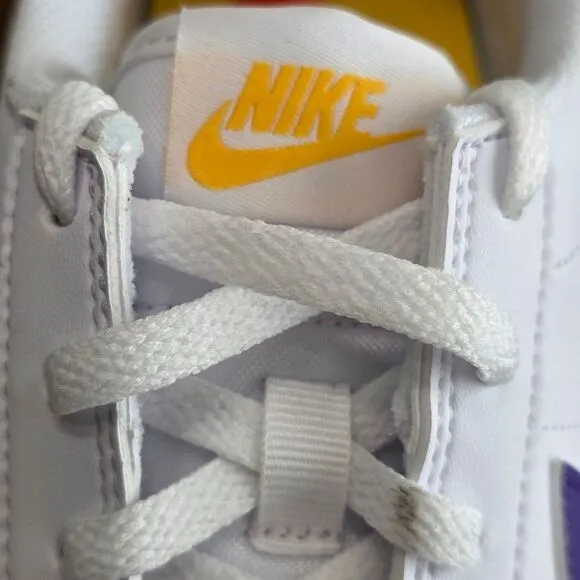 Nike Cortez Leather Los Angeles Lakers Shoes Men's 7 White Purple Gold New LE