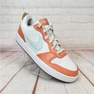 Nike Court Borough Low 2 SE 'White Light Madder Root' Shoes Size 7Y (DM1216-100)