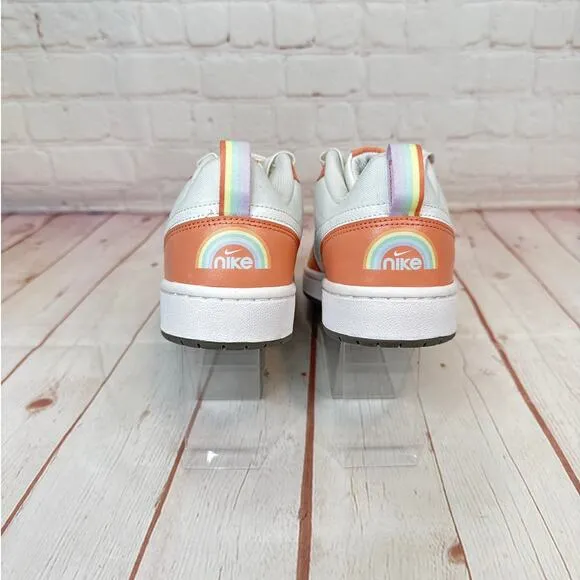 Nike Court Borough Low 2 SE 'White Light Madder Root' Shoes Size 7Y (DM1216-100)