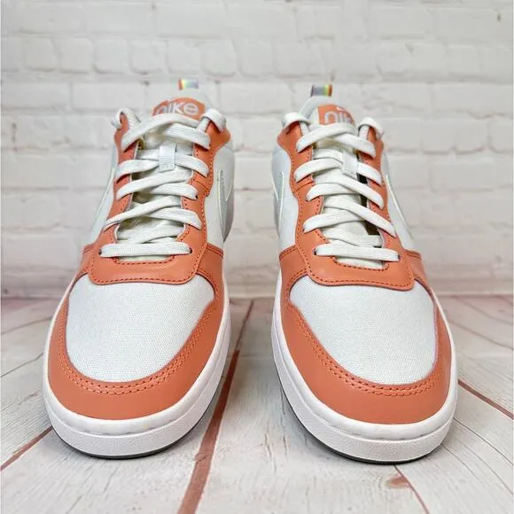 Nike Court Borough Low 2 SE 'White Light Madder Root' Shoes Size 7Y (DM1216-100)