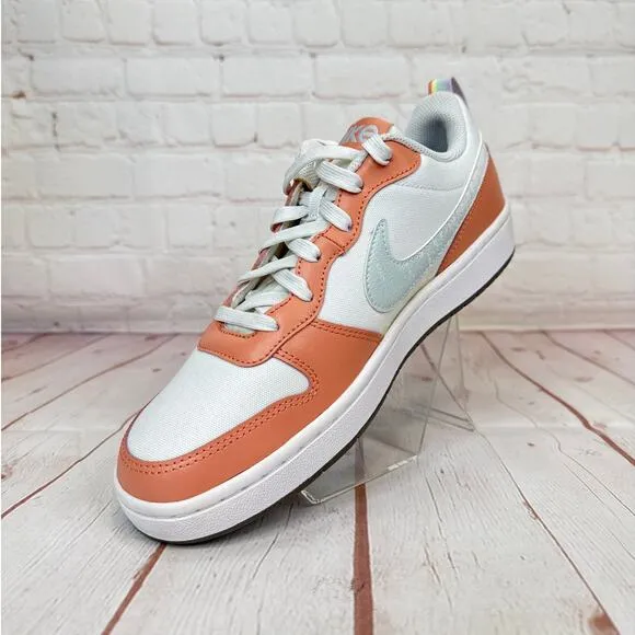 Nike Court Borough Low 2 SE 'White Light Madder Root' Shoes Size 7Y (DM1216-100)