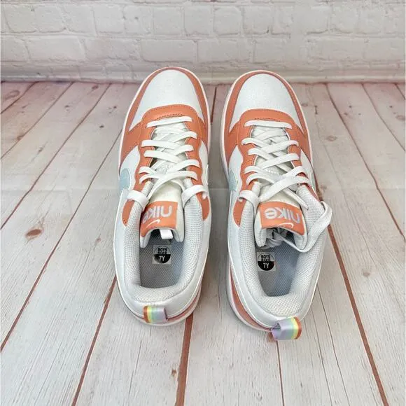 Nike Court Borough Low 2 SE 'White Light Madder Root' Shoes Size 7Y (DM1216-100)