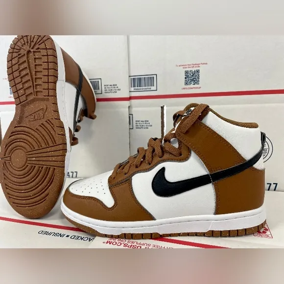 Nike Dunk High Next Nature Light British Tan Women Shoes FV5960-200 Wmns 7 8