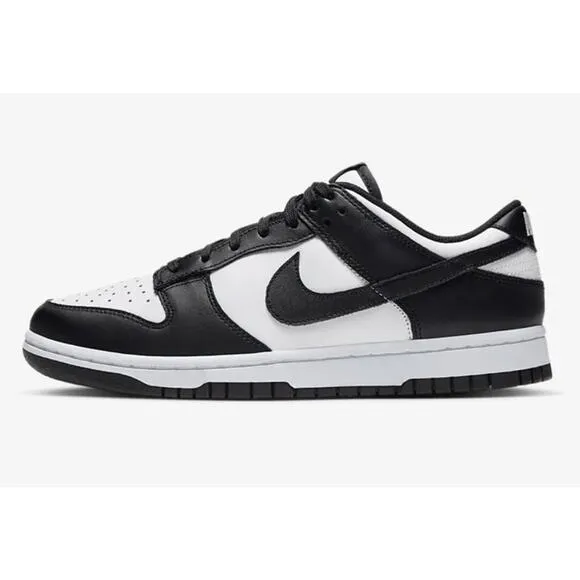 Nike Dunk Low Top Sneakers Shoes Black White Men's Size 11.5 Casual Lace Up