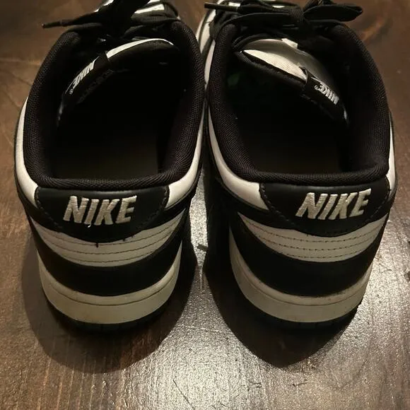 Nike Dunk Low Top Sneakers Shoes Black White Men's Size 11.5 Casual Lace Up