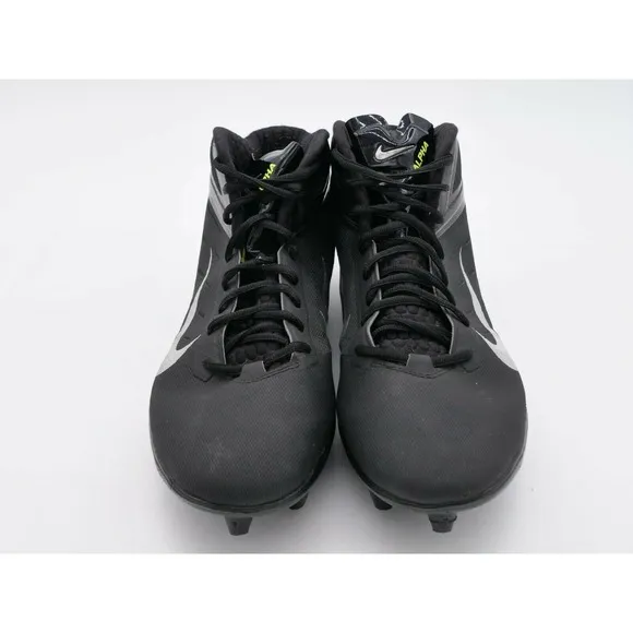 Nike Football Cleats Mens 16 Alpha Talon Elite Mid 3/4 Black Lace Up Shoes