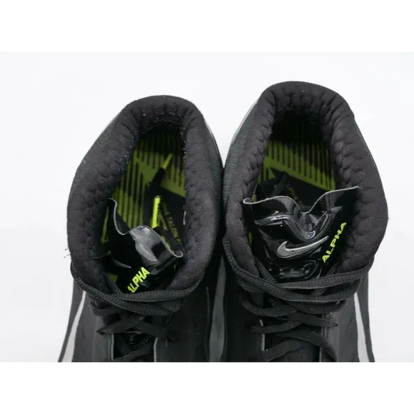 Nike Football Cleats Mens 16 Alpha Talon Elite Mid 3/4 Black Lace Up Shoes