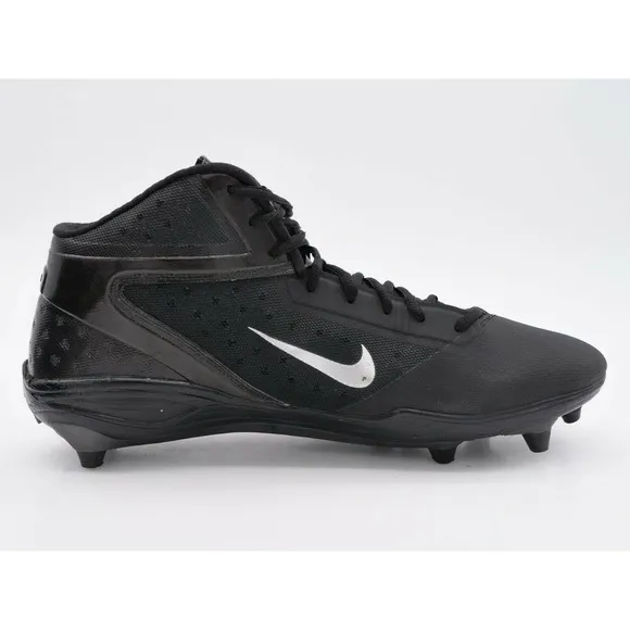 Nike Football Cleats Mens 16 Alpha Talon Elite Mid 3/4 Black Lace Up Shoes