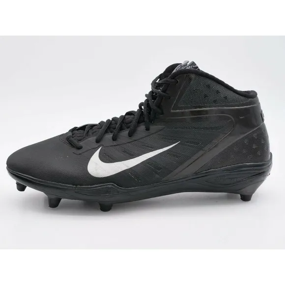 Nike Football Cleats Mens 16 Alpha Talon Elite Mid 3/4 Black Lace Up Shoes