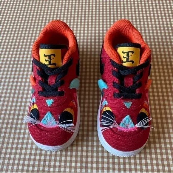 Nike Force 1 LV8 TD 'Chinese New Year' toddler sneakers shoes. Size 8 C