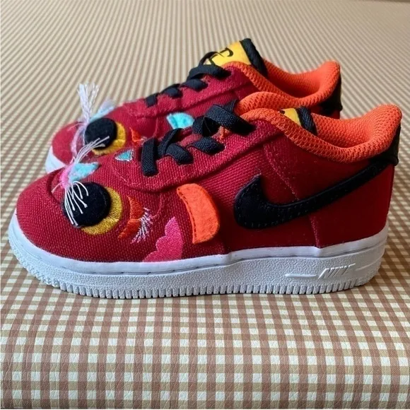Nike Force 1 LV8 TD 'Chinese New Year' toddler sneakers shoes. Size 8 C