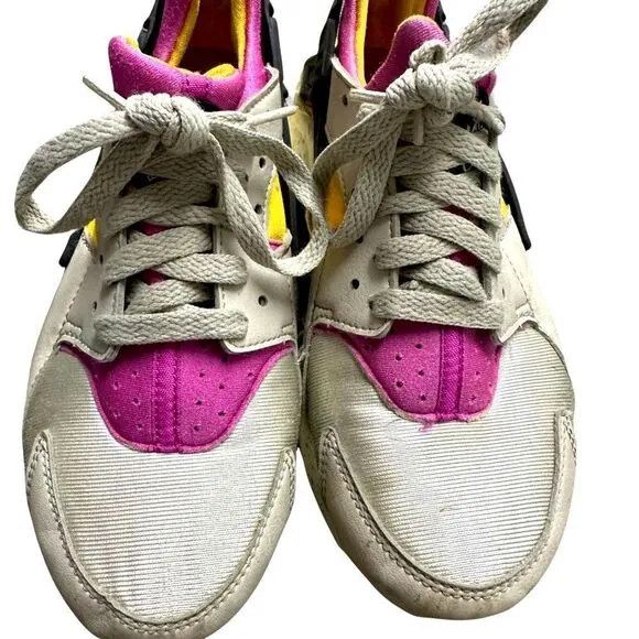 Nike Huarache Run Big Kids' Shoes Light Bone-Lethal Pink-University | youth 4.5