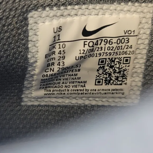 Nike Ja 1 Flash Silver Grey Basketball Shoes Mens 11 Light Silver FQ4796-003 New