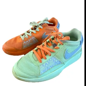 Nike ja 1 youth mismatched basketball Orange and Mint Sneakers sz 5.5