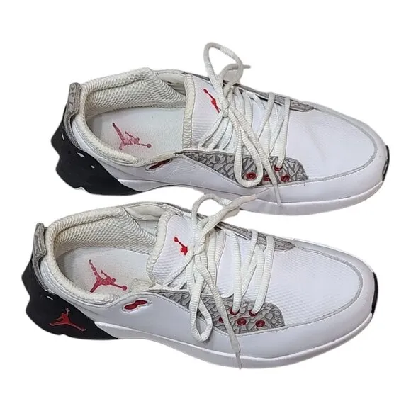 Nike Jordan ADG 2 Mens Size 7 Golf Shoes White Cement Leather CT7812-100