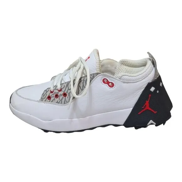Nike Jordan ADG 2 Mens Size 7 Golf Shoes White Cement Leather CT7812-100