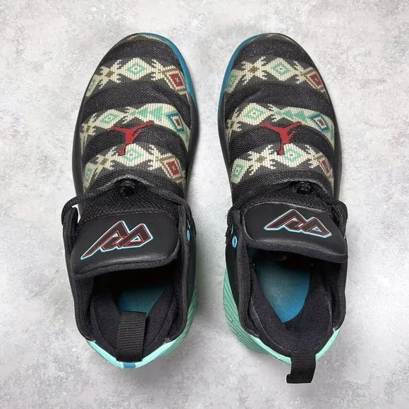 Nike Jordan Why Not Zer0.1 Boys Size 4.5Y Basketball Shoes Aztec Print