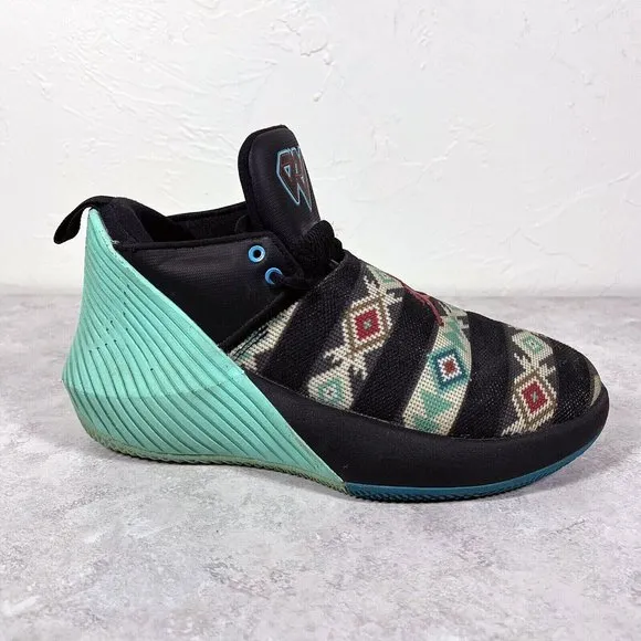 Nike Jordan Why Not Zer0.1 Boys Size 4.5Y Basketball Shoes Aztec Print