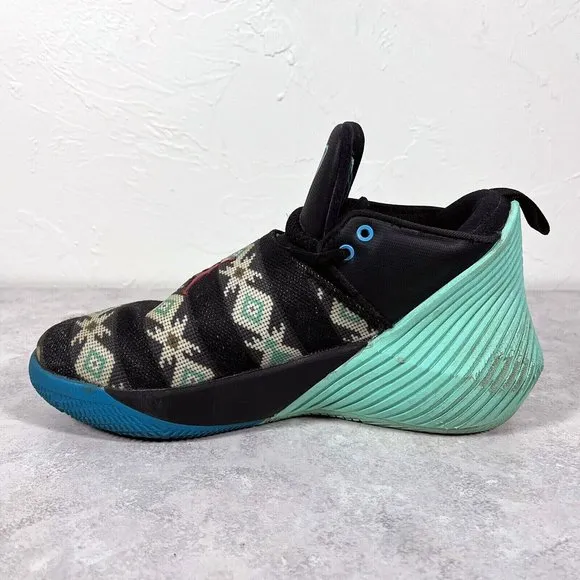 Nike Jordan Why Not Zer0.1 Boys Size 4.5Y Basketball Shoes Aztec Print