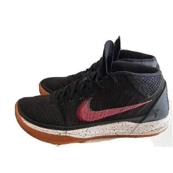 Nike Kobe Sneakers mens 10.5 Basketball shoes Black Sail gum light brown Mid