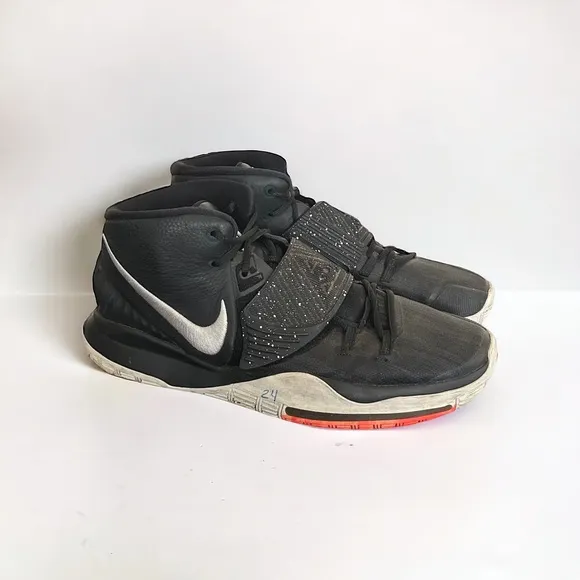 Nike Kyrie 6 Jet Black Basketball Kyrie Irving BQ4630-001 Sneaker Shoes Size 15