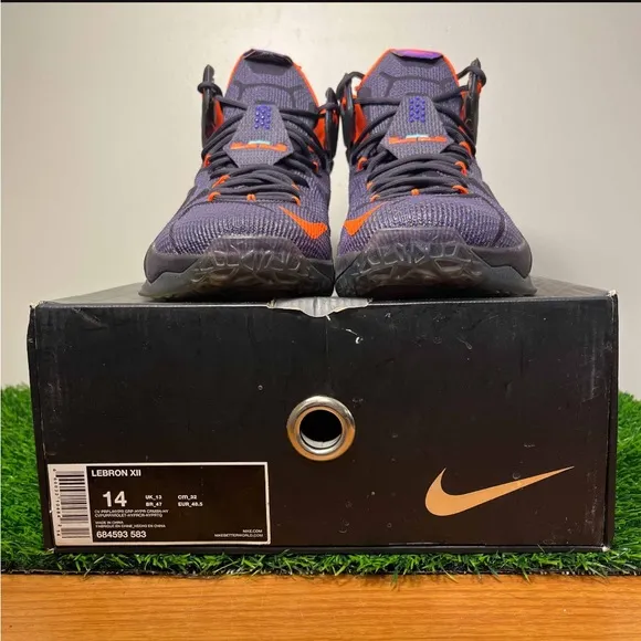 Nike LeBron 12 XII Instinct Cave Purple Grape Hyper Crimson