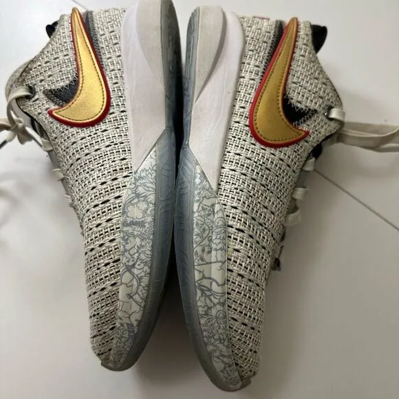 Nike Lebron James XX 20 The Debut White Graffiti DJ5423-100 Size 7Y