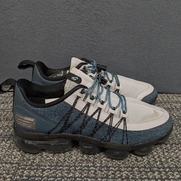 Nike Men's Vapormax Blue Gray Athletic Sneakers Size 7