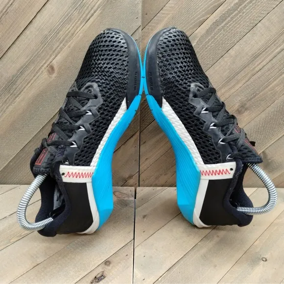 Nike Metcon 6 Gym Training Shoes Womens Size 7.5 Black White Red Blue Sneakers