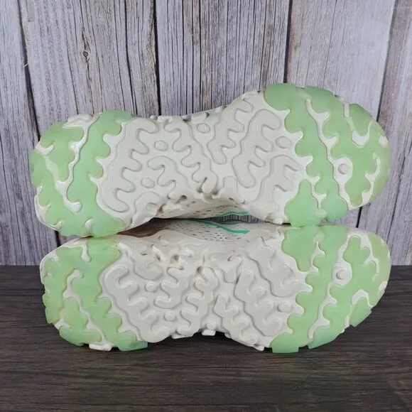 Nike NSW React Vision Lace Up Sneaker Women's Sz 7 Pearl White Green Glow Sesame