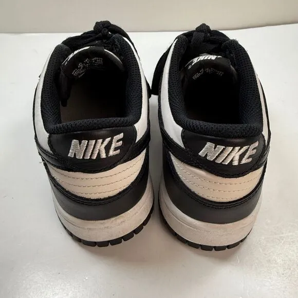 Nike Panda Dunk Shoes Boy Size 5Y GS White Black Leather Low Lace-up CW1590-100