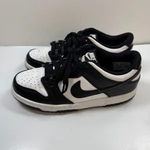 Nike Panda Dunk Shoes Boy Size 5Y GS White Black Leather Low Lace-up CW1590-100