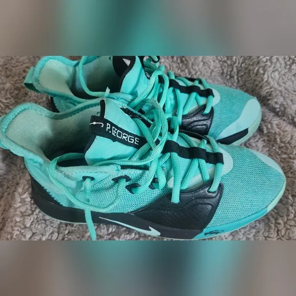Nike PG3 GS Sneakers Paul George 3 Menta Green Black Shoes kids 5.5 youth