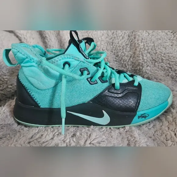 Nike PG3 GS Sneakers Paul George 3 Menta Green Black Shoes kids 5.5 youth