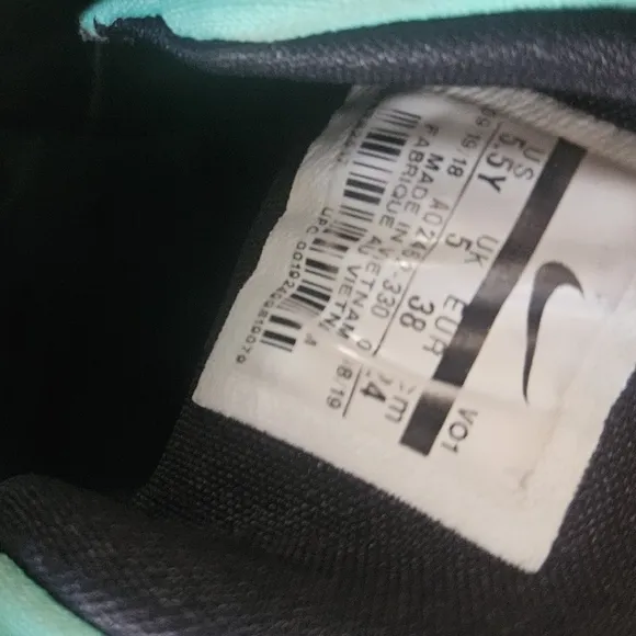 Nike PG3 GS Sneakers Paul George 3 Menta Green Black Shoes kids 5.5 youth