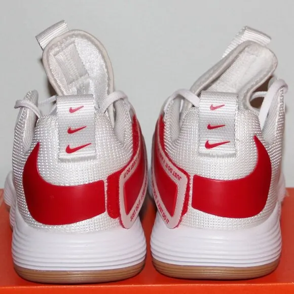 Nike React HyperSet White Red Volleyball Shoes *Sample* Mens 9.5