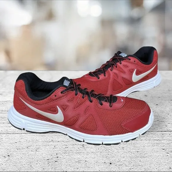 Nike Revolution 2 Red White #554953-601 Men's Running Sneakers Shoes Size 8.5