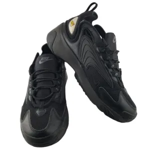 Nike Shoes Men's Size 8 Zoom 2K Black Running Lace Up Leath Fabric