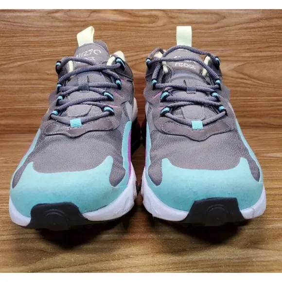 Nike Shoes White Purple Air Max 270 React Run Girls Size 7 Fast Ship