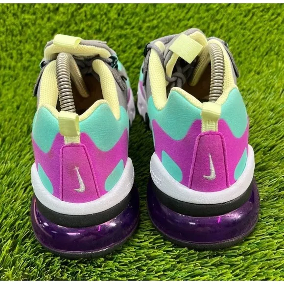 Nike Shoes White Purple Air Max 270 React Run Girls Size 7 Fast Ship