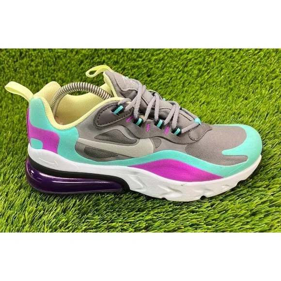 Nike Shoes White Purple Air Max 270 React Run Girls Size 7 Fast Ship