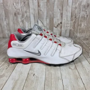 Nike Shox TL Running Shoes Sneakers White‎ Red Accents Size 11.5