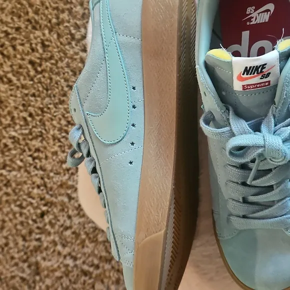 Nike Supreme X SB Blazer Low Gt Qs Cannon Blue Sneakers NWOT Mens Sz 7.5