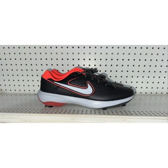 Nike Victory Pro 3 Mens Leather Golf Shoes Spikes Size 11 Black Red White
