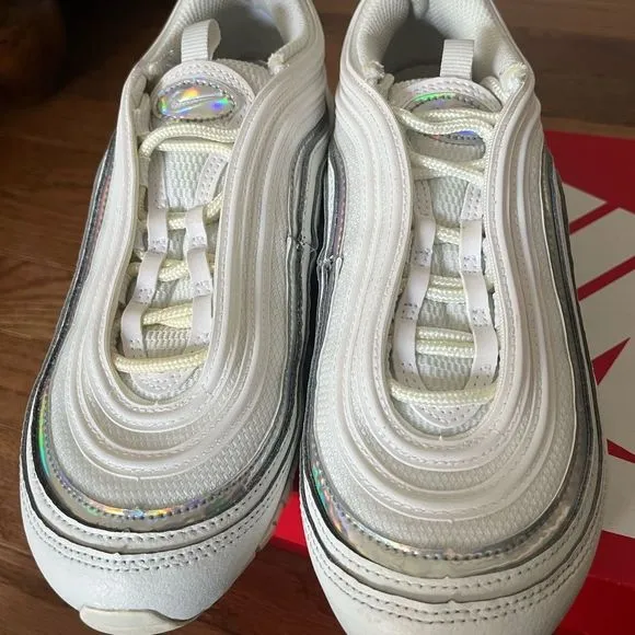 Nike white air max 97 white/metallic