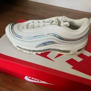 Nike white air max 97 white/metallic