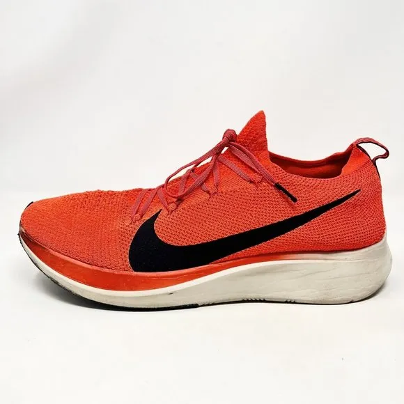 Nike Zoom Fly Men's Flyknit Bright Crimson  Black Swoosh 2018 Size 13