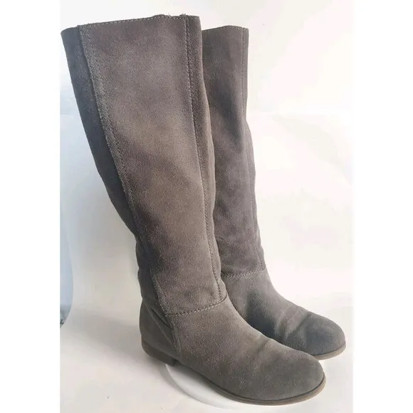 Nine West Vintage America Cookin Grayish Brown Suede Knee High Boots Size 8.5